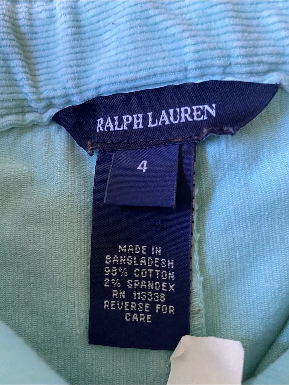 Ralph Lauren 4T Light Blue Corduroy A-Line Kids Skort with logo & cord shorts
